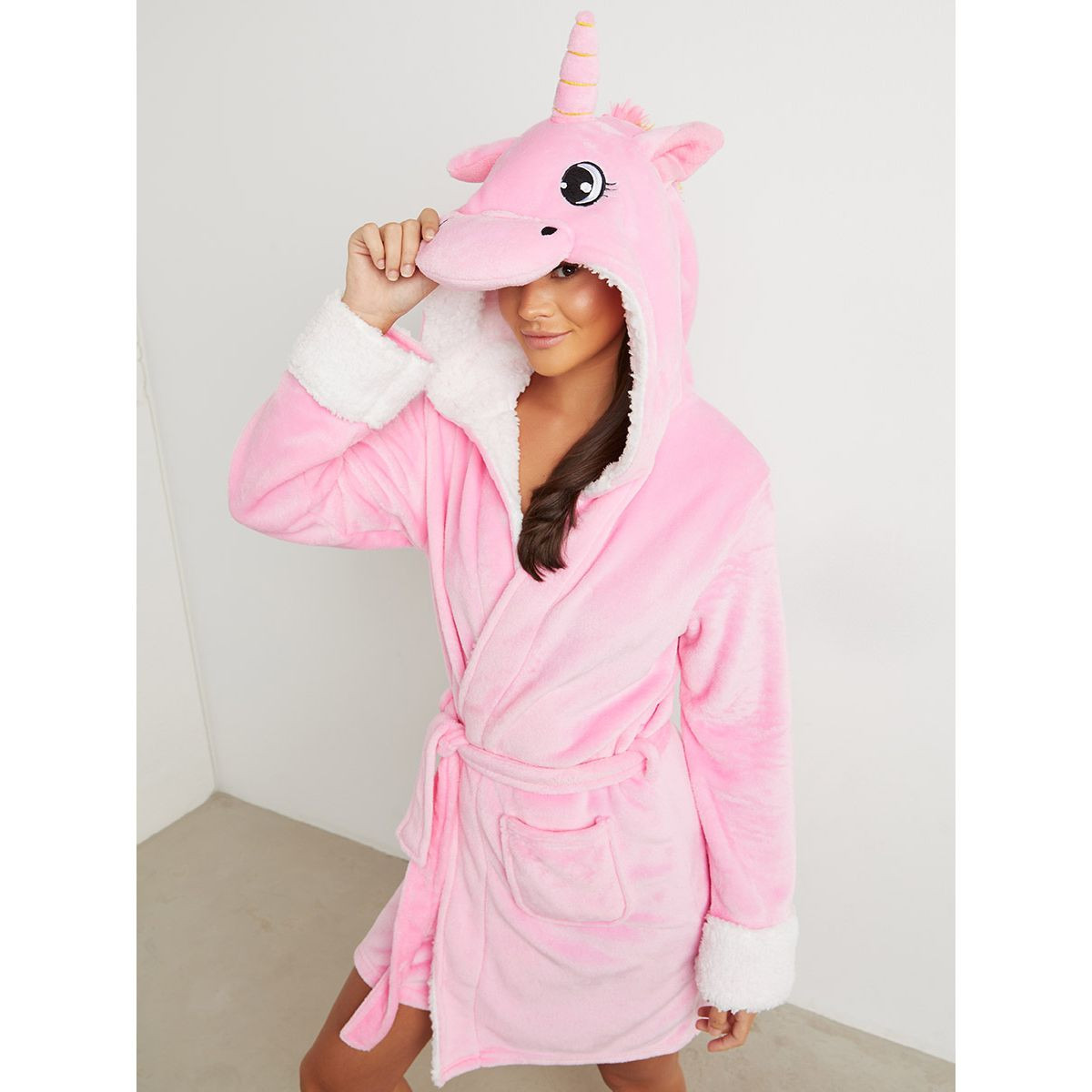 Styli Unicorn Hoodie Fleece Robe-women-clothing-nightwear-robes-image-2