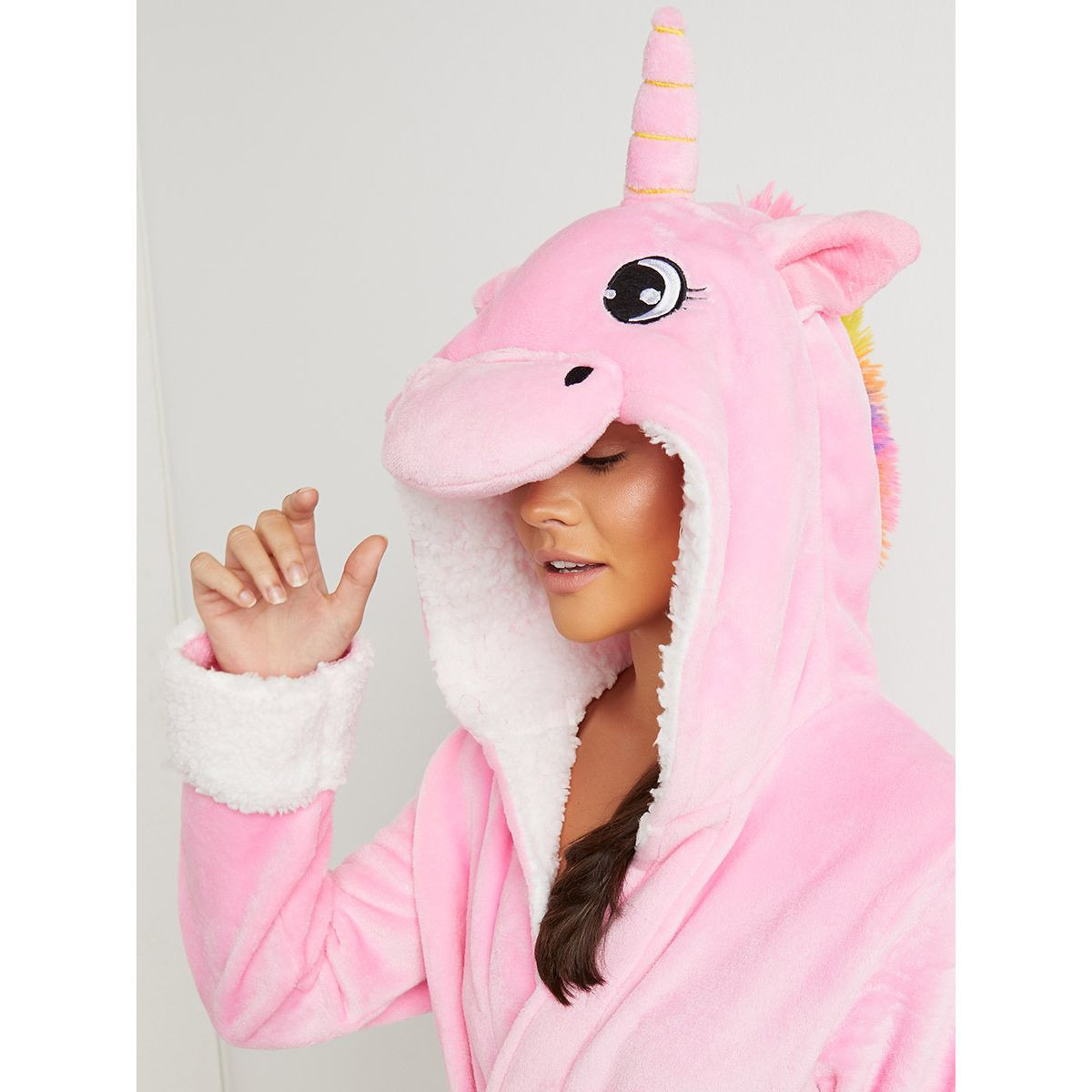Styli Unicorn Hoodie Fleece Robe-women-clothing-nightwear-robes-image-6