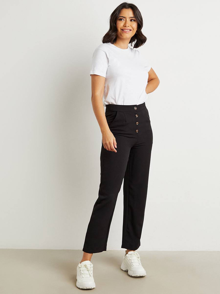 بنطلون بقصة واسعة وأزرار من ستايلي-women-clothing-trousers-image-2