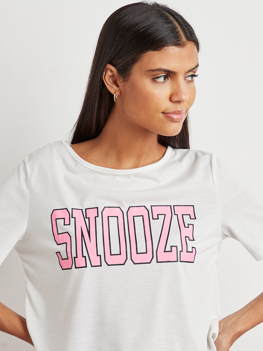 مجموعة من تيشيرت مطبوع وبنطلون بيجاما من ستايلي-women-clothing-nightwear-pyjamas-bottoms-image-4
