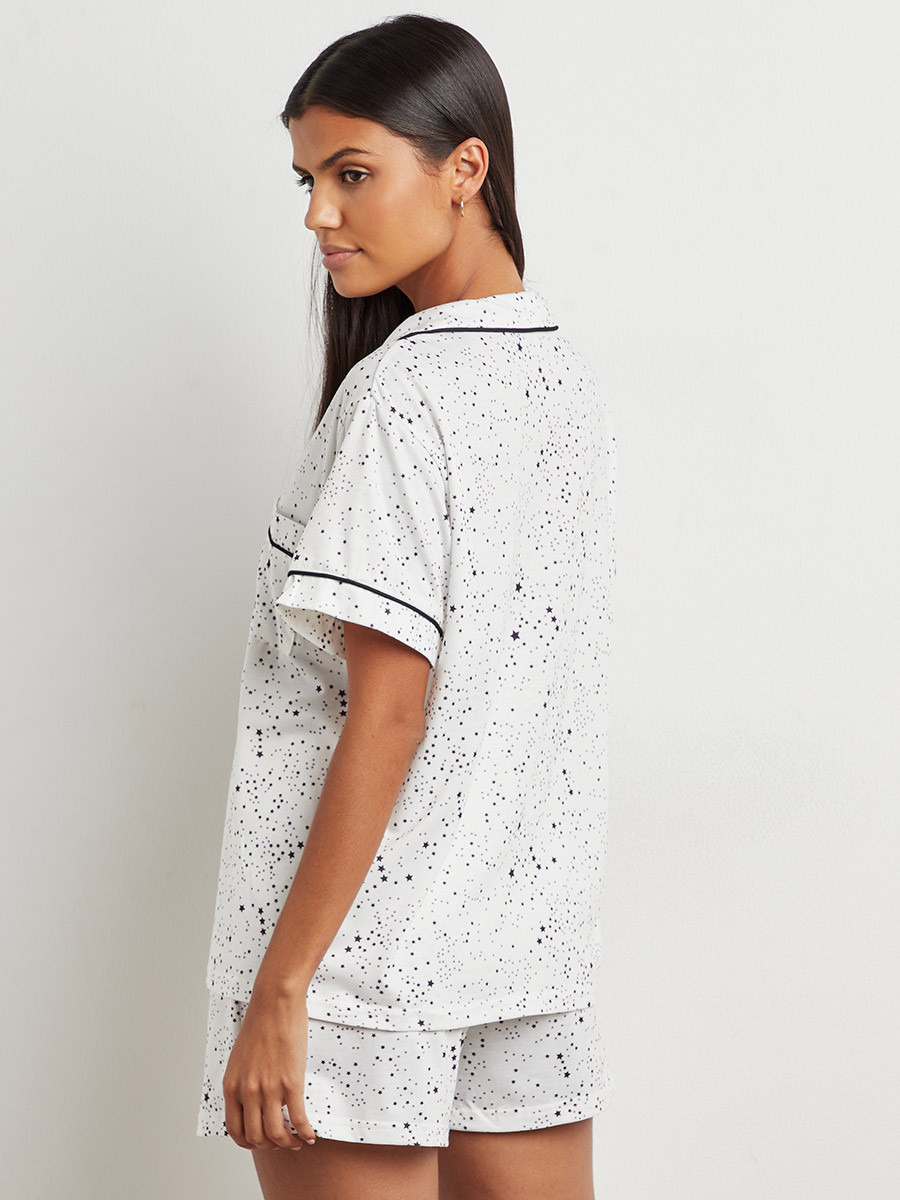 مجموعة من قميص بأزرار وشورت من ستايلي-women-clothing-nightwear-pyjamas-bottoms-image-3