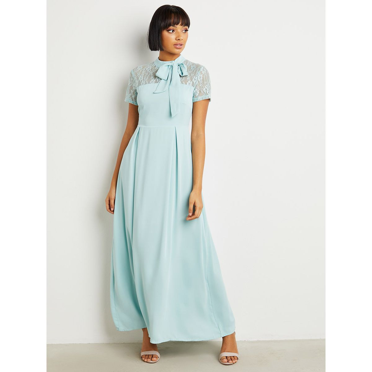 فستان طويل بتفاصيل دانتيل من ستايلي-women-clothing-dresses-image-1