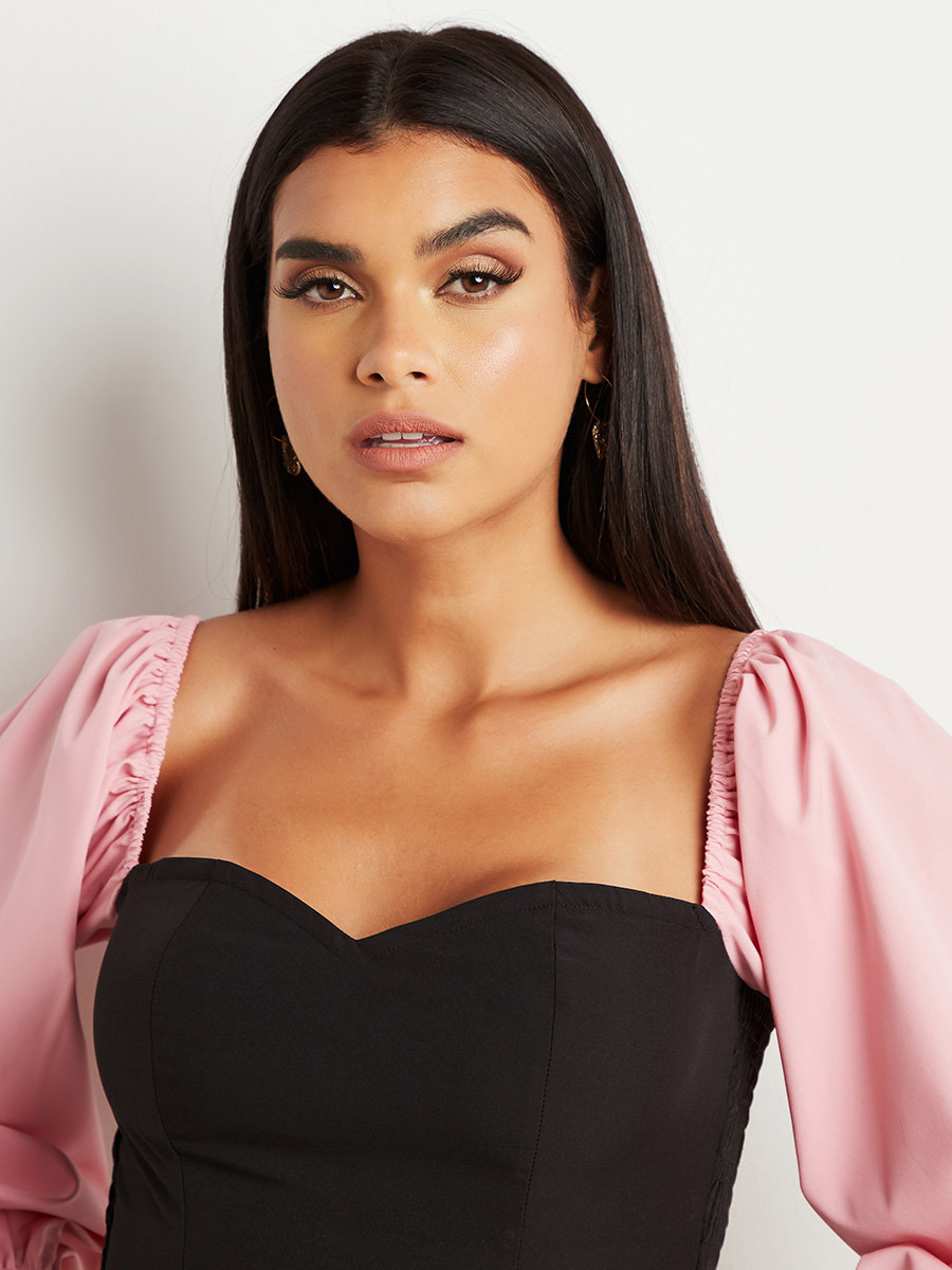 بلوزة بأكمام منفوخة من ستايلي-women-clothing-shirtsandblouses-blouses-image-4