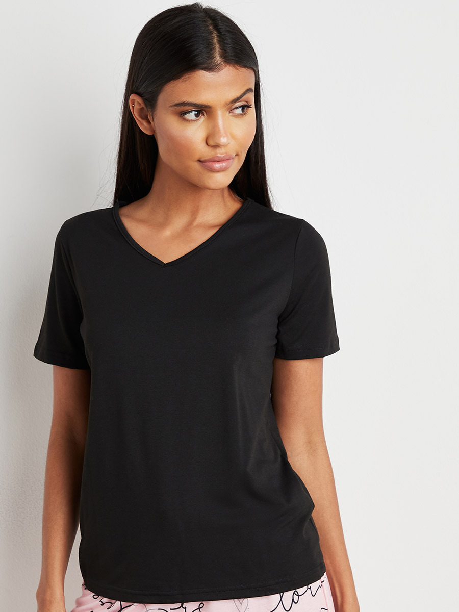 مجموعة من تيشيرت وبنطلون بيجاما من ستايلي-women-clothing-nightwear-pyjamas-bottoms-image-2