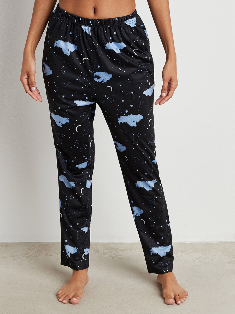 مجموعة ن تيشيرت وبنطلون بيجاما من ستايلي-women-clothing-nightwear-pyjamas-bottoms-image-4