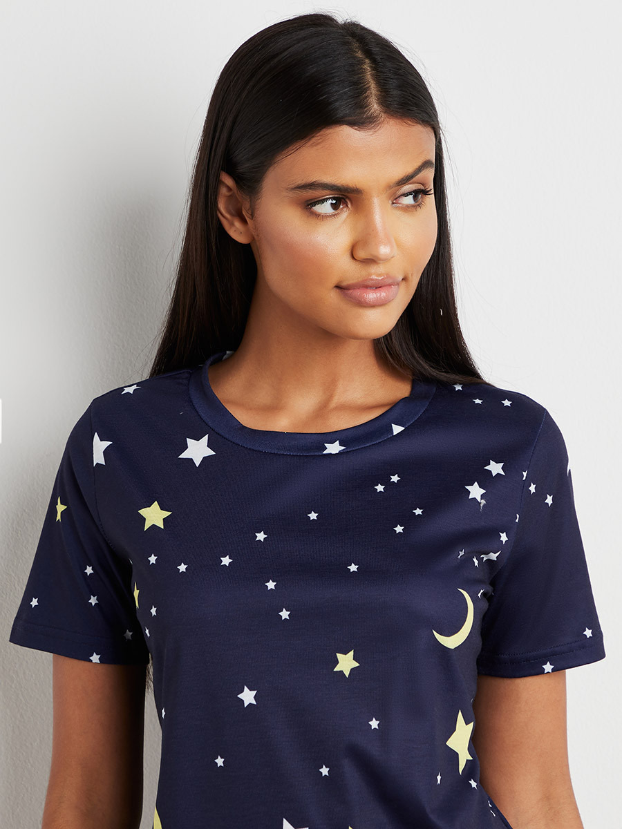 مجموعة من تيشيرت وبنطلون بيجاما من ستايلي-women-clothing-nightwear-pyjamas-bottoms-image-5