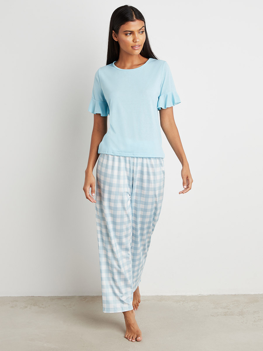 مجموعة من تيشيرت وبنطلون بيجاما من ستايلي-women-clothing-nightwear-pyjamas-bottoms-image-1