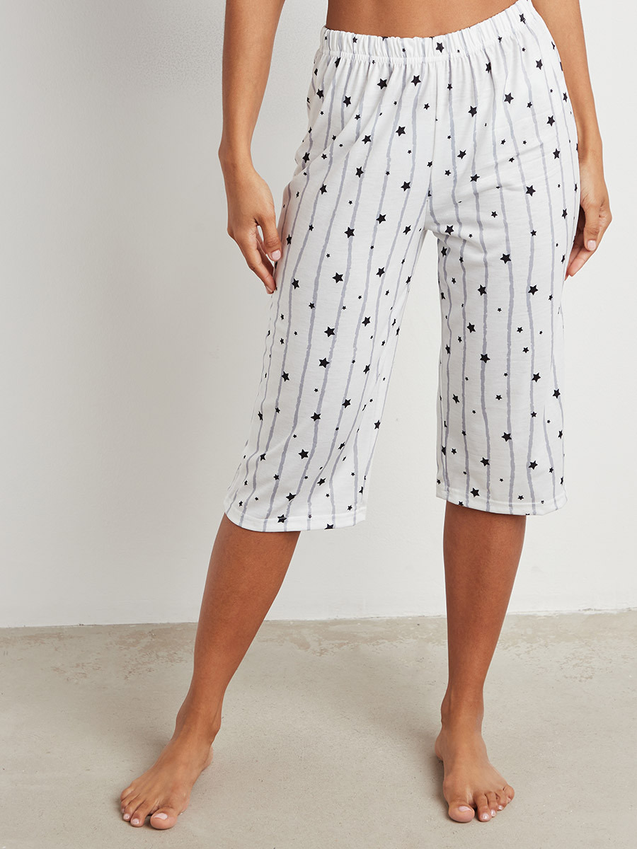 مجموعة من تيشيرت وبنطلون كابري من ستايلي-women-clothing-nightwear-pyjamas-bottoms-image-3