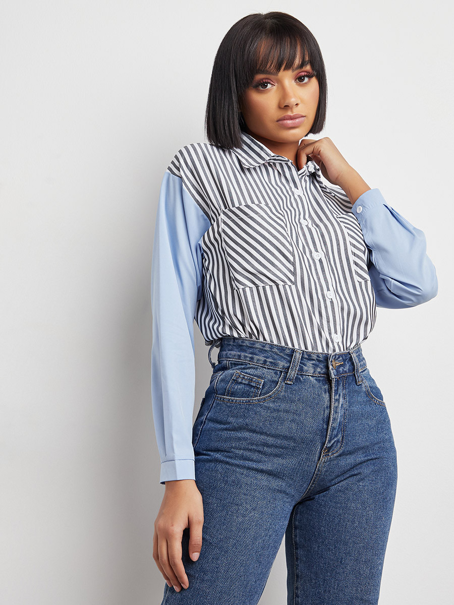 تنورة مطبوعة بأزرار إغلاق من ستايلي-women-clothing-shirtsandblouses-blouses-image-1