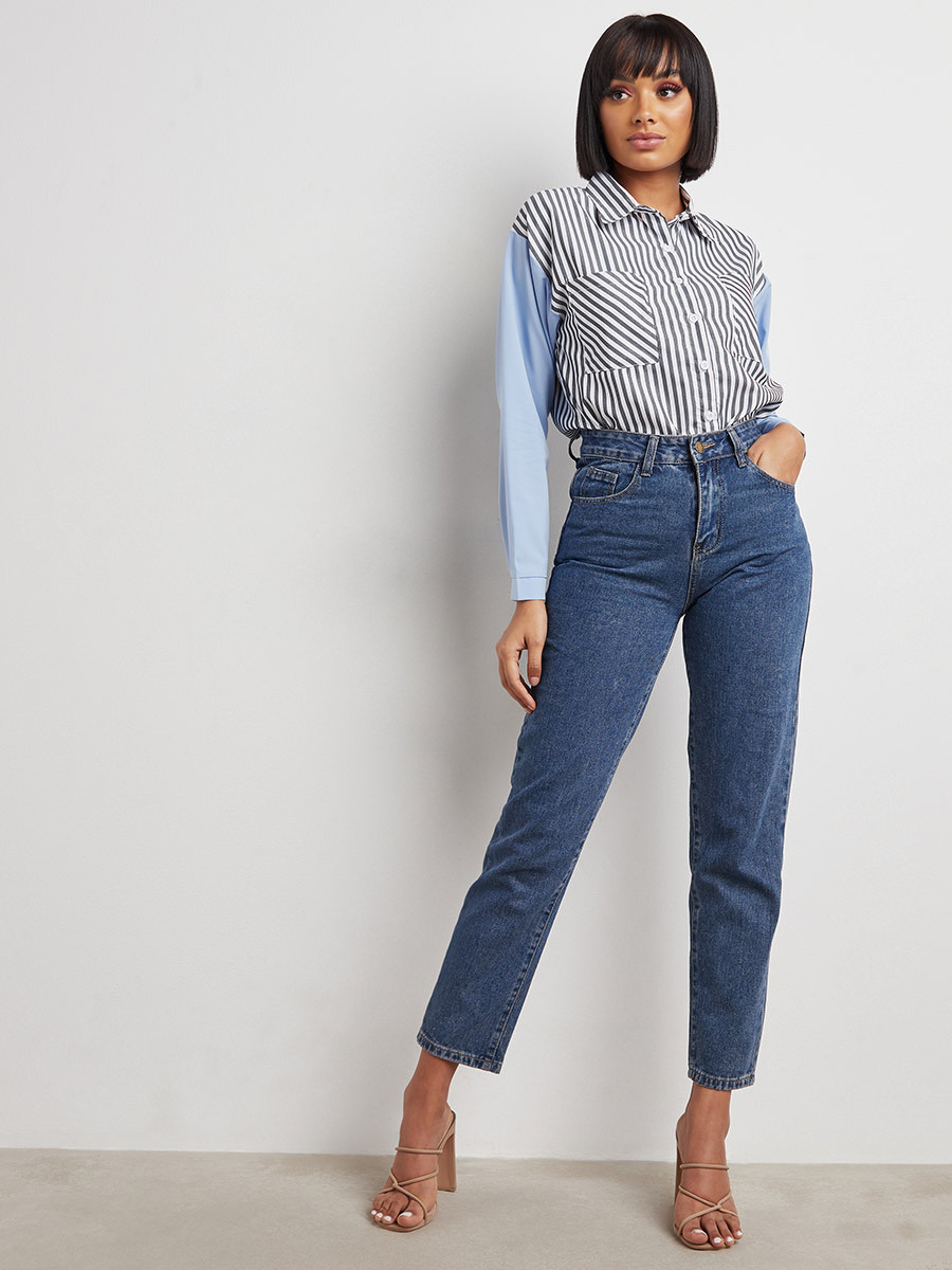 تنورة مطبوعة بأزرار إغلاق من ستايلي-women-clothing-shirtsandblouses-blouses-image-2
