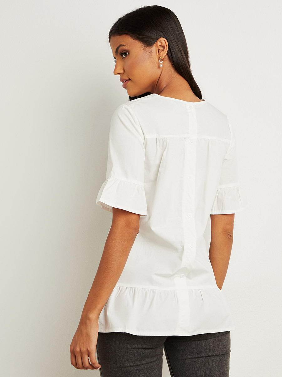 بلوزة بكسرات وأكمام قصيرة من ستايلي-women-clothing-shirtsandblouses-blouses-image-3