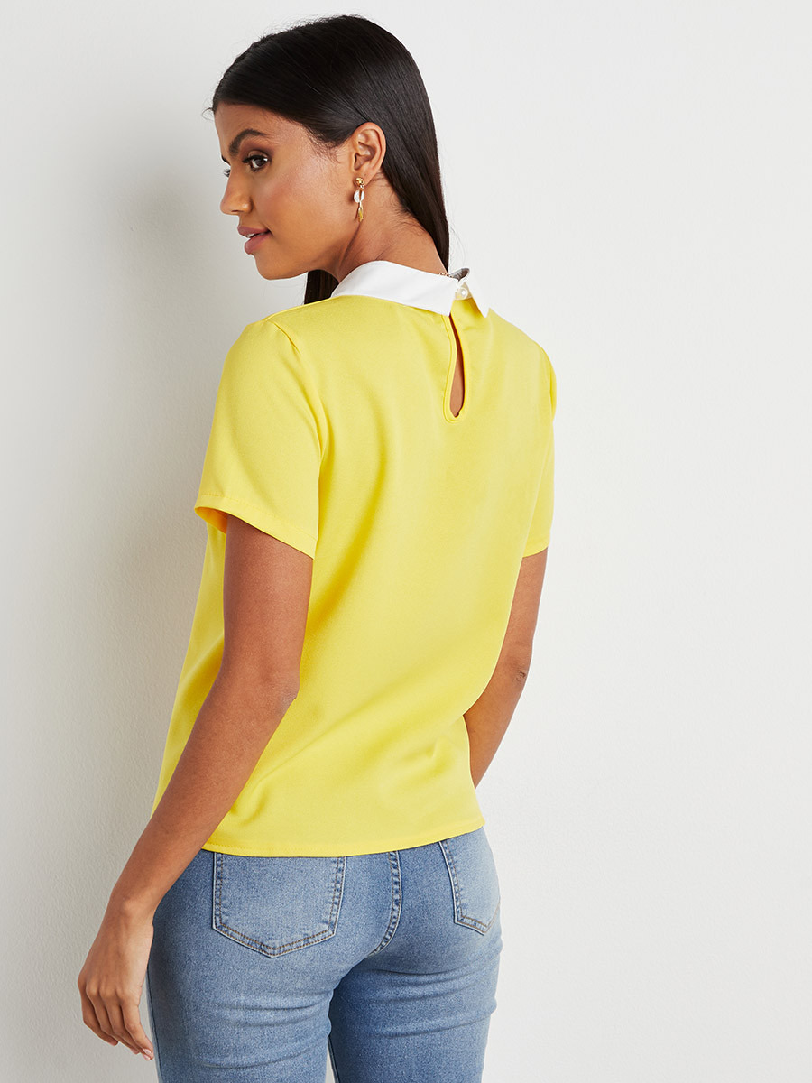 بلوزة بأكمام قصيرة من ستايلي-women-clothing-shirtsandblouses-blouses-image-4