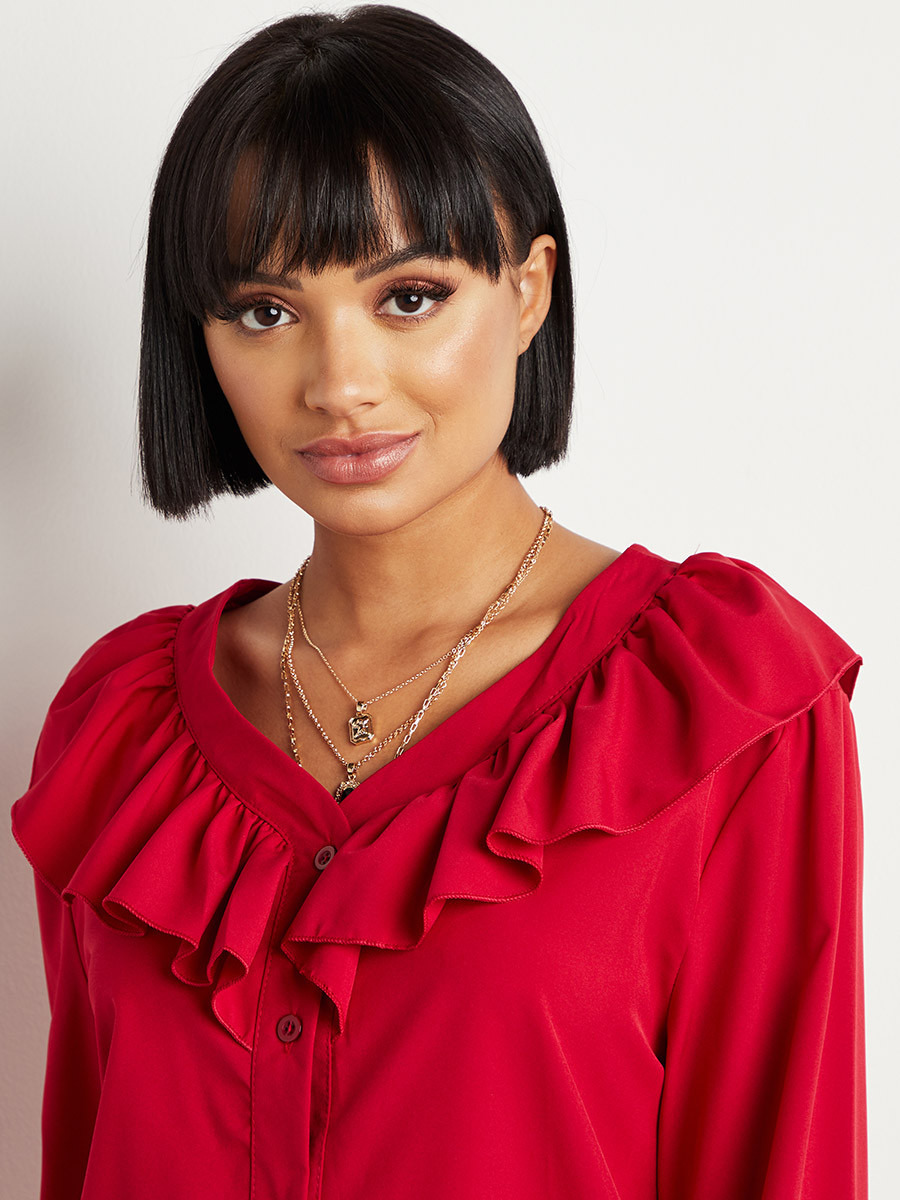بلوزة بأكمام طويلة وتفاصيل كشكش من ستايلي-women-clothing-shirtsandblouses-blouses-image-5