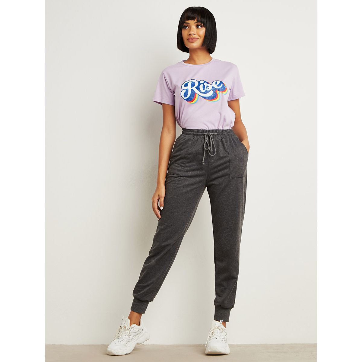 تيشيرت مطبوع بقصة واسعة من ستايلي-women-clothing-tshirts-image-2