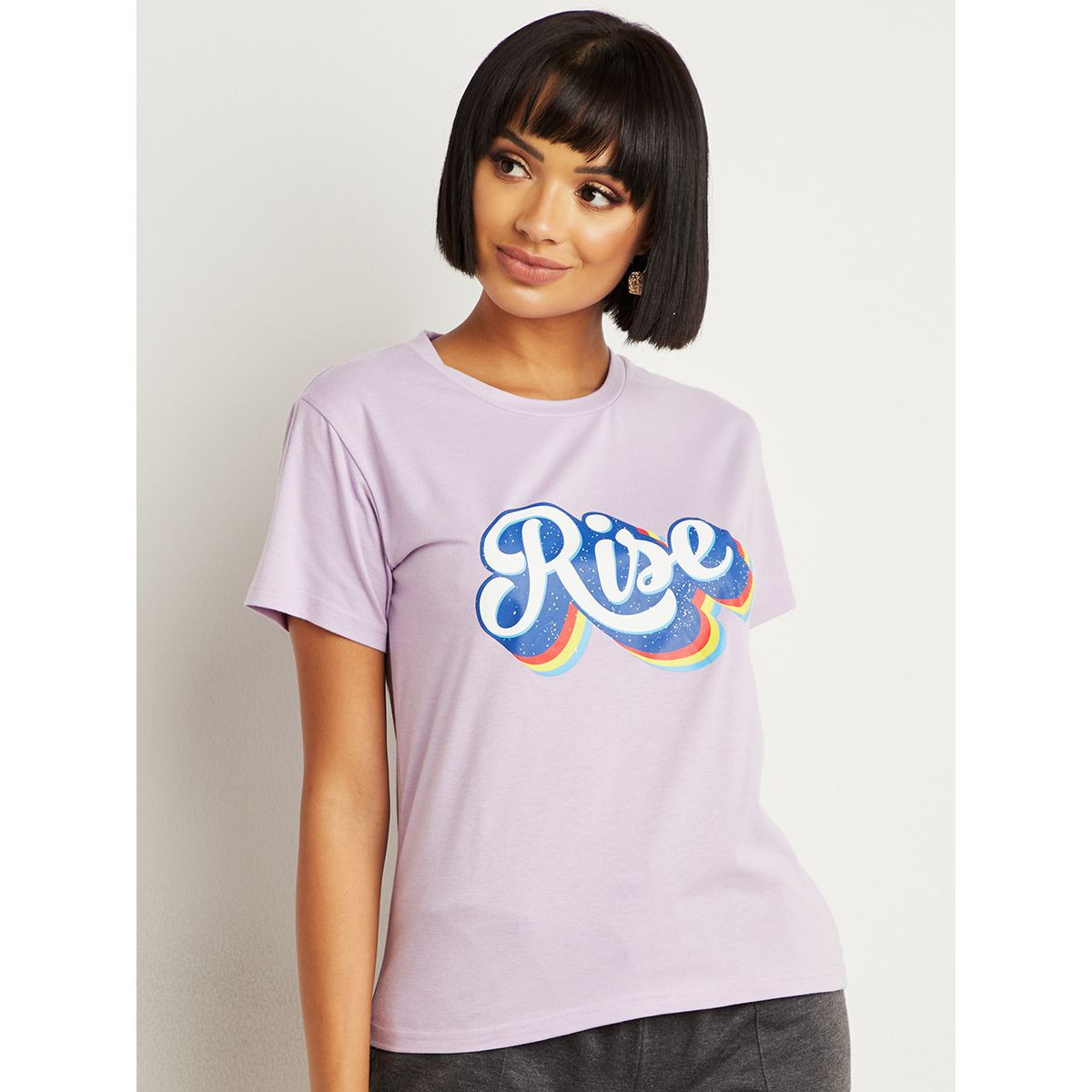 تيشيرت مطبوع بقصة واسعة من ستايلي-women-clothing-tshirts-image-3