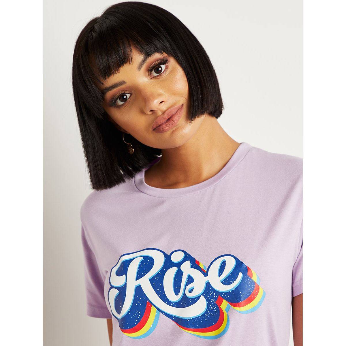 تيشيرت مطبوع بقصة واسعة من ستايلي-women-clothing-tshirts-image-4