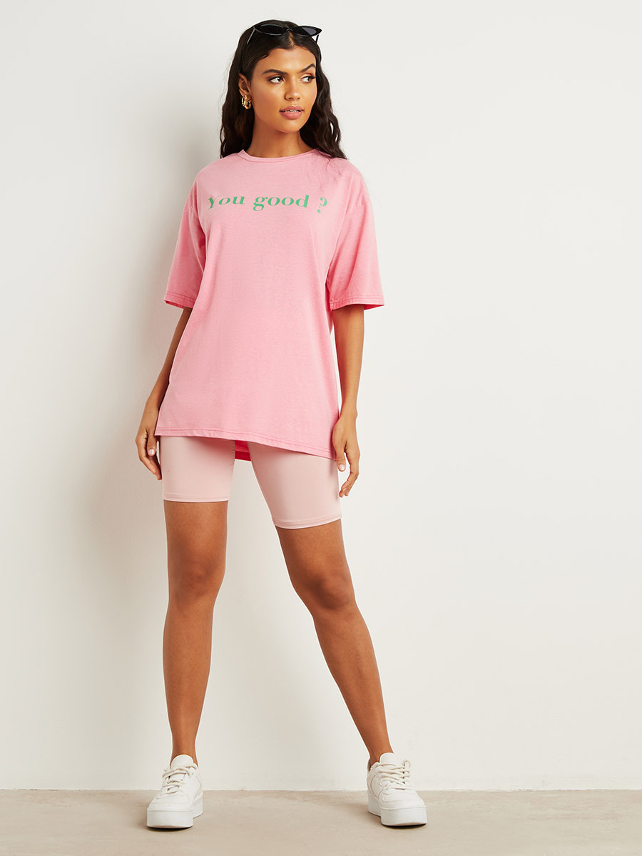 Styli You Good Slogan Printed Oversized Longline T-Shirt-women-clothing-tshirts-image-2