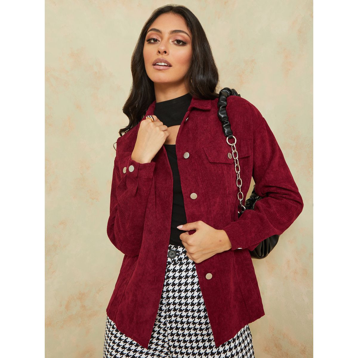 جاكيت بقصة عادية مع جيوب من ستايلي-women-winterwear-coatsandjackets-jackets-image-1