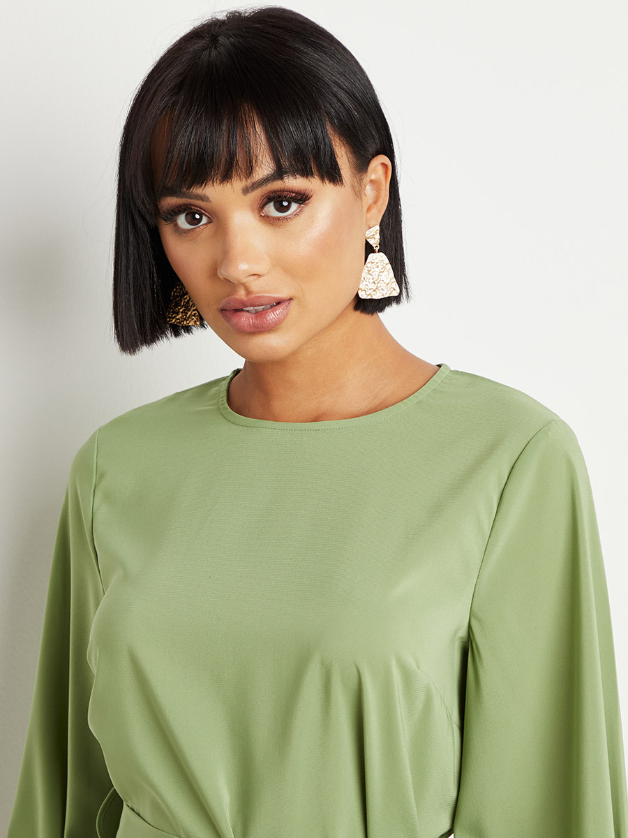 بلوزة بأكمام طويلة وربطة خصر من ستايلي-women-clothing-shirtsandblouses-blouses-image-3