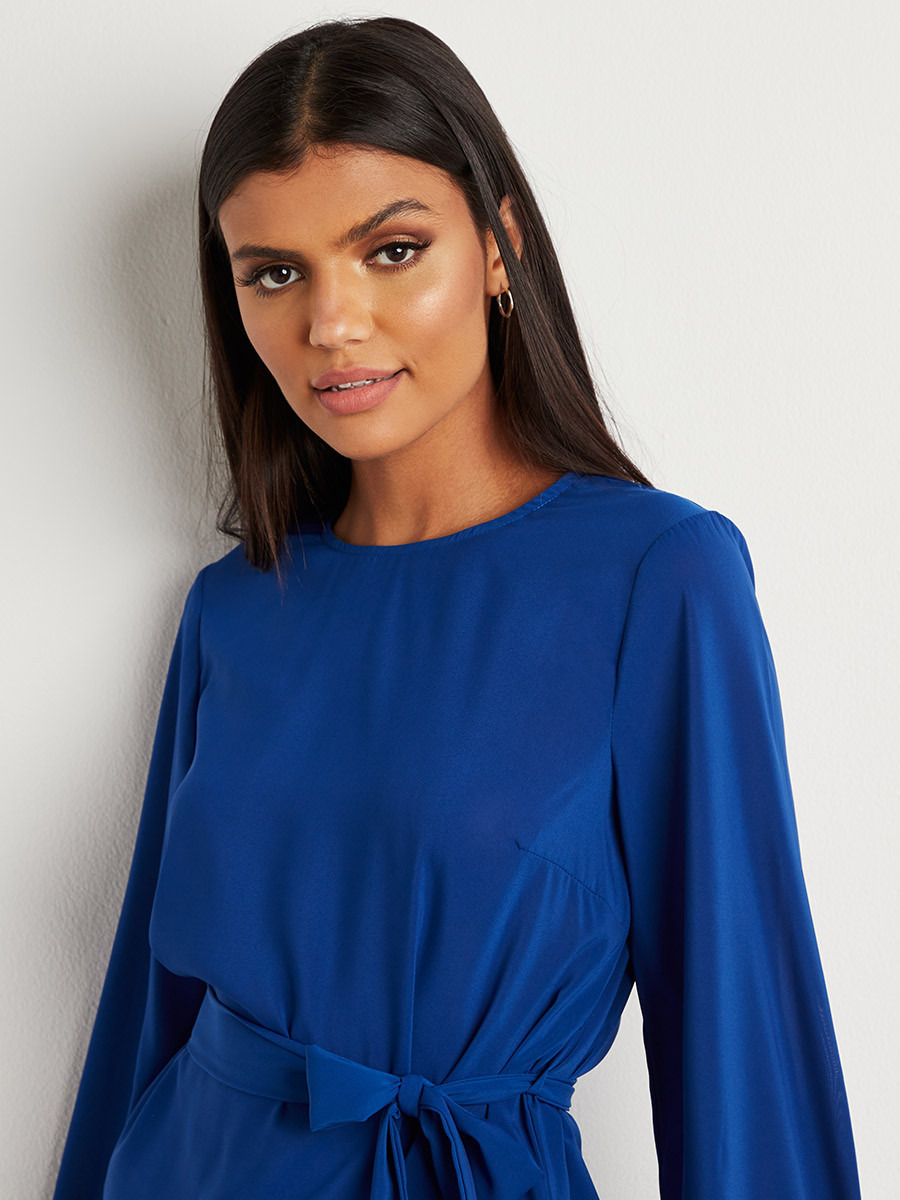 بلوزة سادة بأكمام طويلة من ستايلي-women-clothing-shirtsandblouses-blouses-image-3
