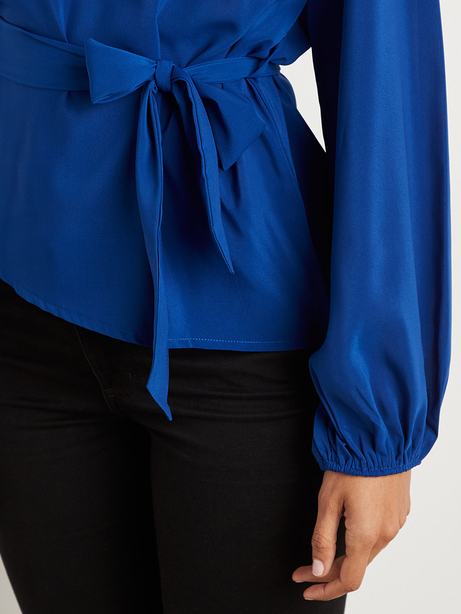 بلوزة سادة بأكمام طويلة من ستايلي-women-clothing-shirtsandblouses-blouses-image-5