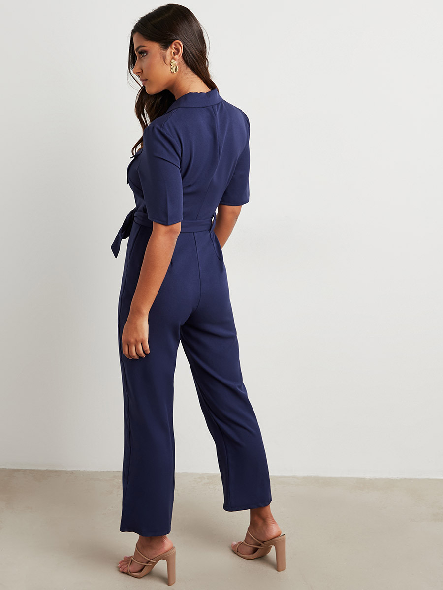 Styli Button Up Straight Leg Jumpsuit with Tie Belt-women-clothing-jumpsuits-image-3
