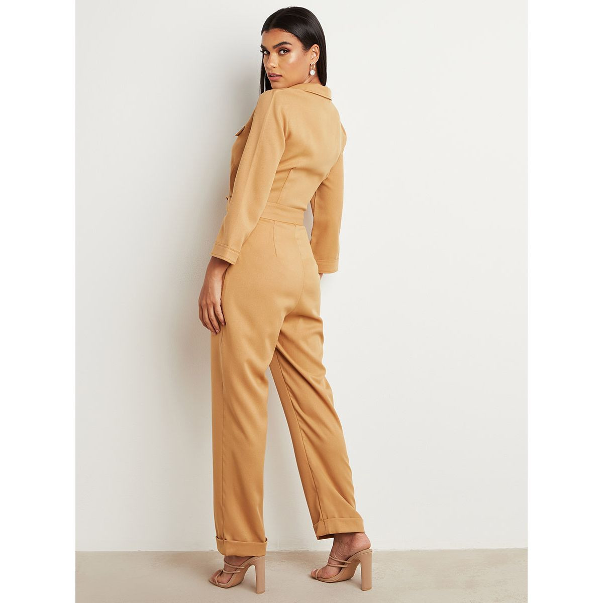 Styli Concealed Zip Closure Belted Straight Leg Jumpsuit-women-clothing-jumpsuits-image-3
