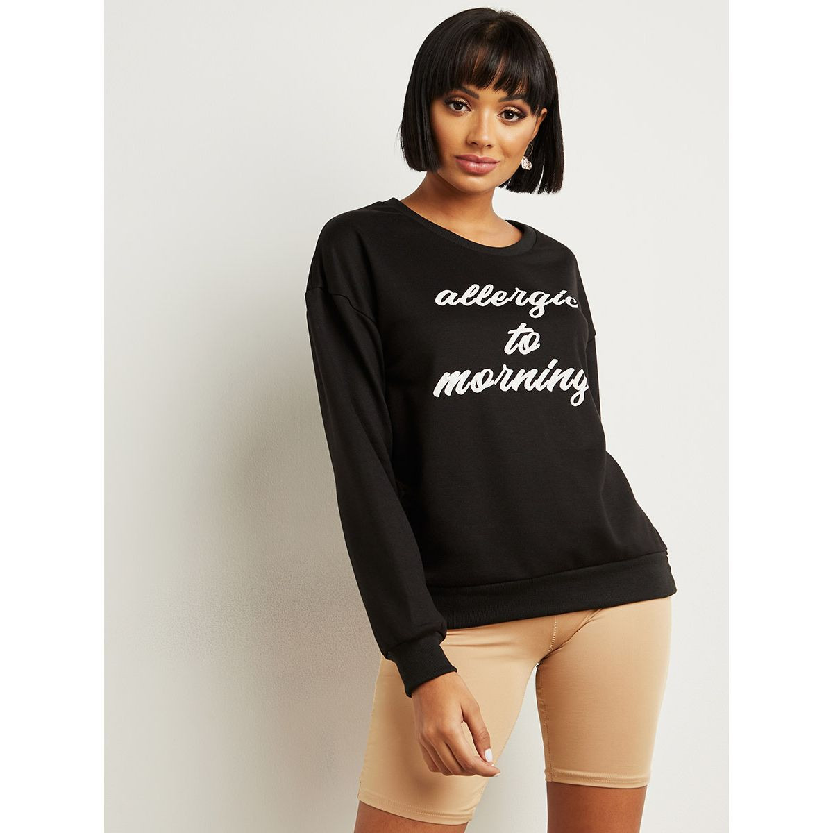 تيشيرت مطبوع بأكمام طويلة من ستايلي-women-clothing-hoodiesandsweatshirts-sweatshirts-image-1