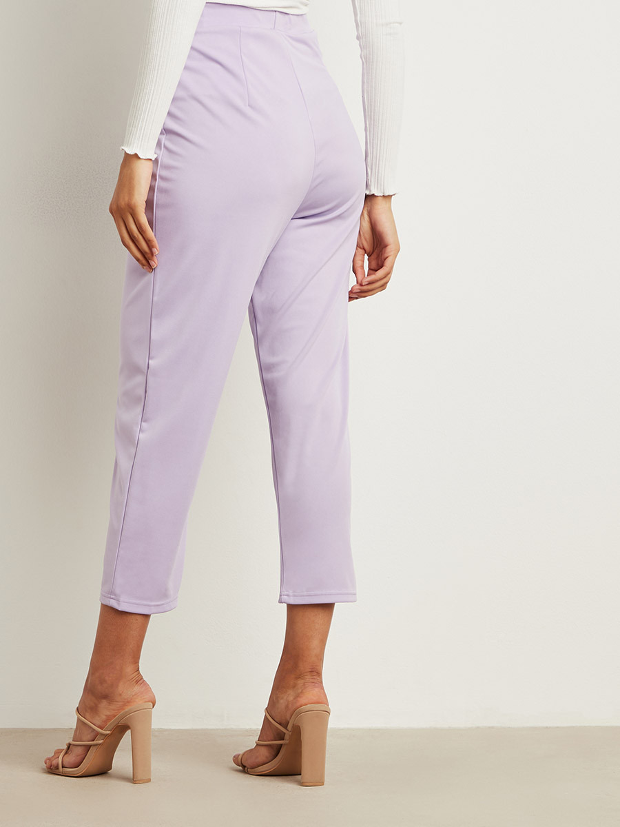 بنطلون سادة بفتحة من ستايلي-women-clothing-trousers-image-4