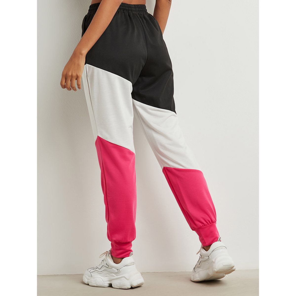 Styli Color Block Jogger with Side Pocket-women-clothing-bottoms-joggers-image-4