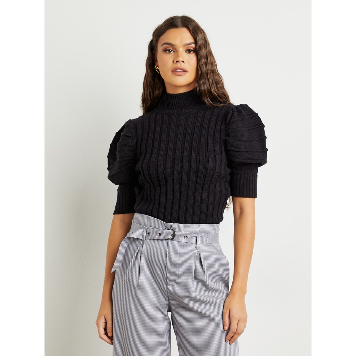 بلوفر بارز الملمس بأكمام قصيرة من ستايلي-women-clothing-cardigansandjumpers-jumpers-image-5