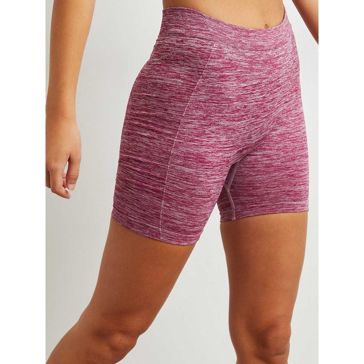 Styli Melange Knit Seamfree Active Shorts-women-clothing-shorts-image-1