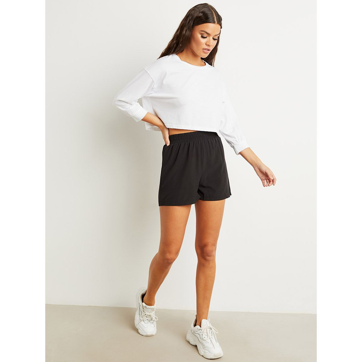 شورت رياضي بقصة واسعة من ستايلي-women-clothing-sportswearandactivewear-bottoms-image-3