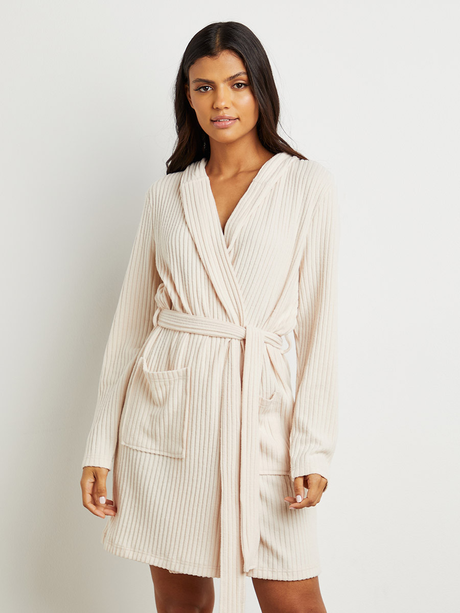 Styli Luxury Rib Fleece Hooded Robe-women-clothing-nightwear-robes-image-1