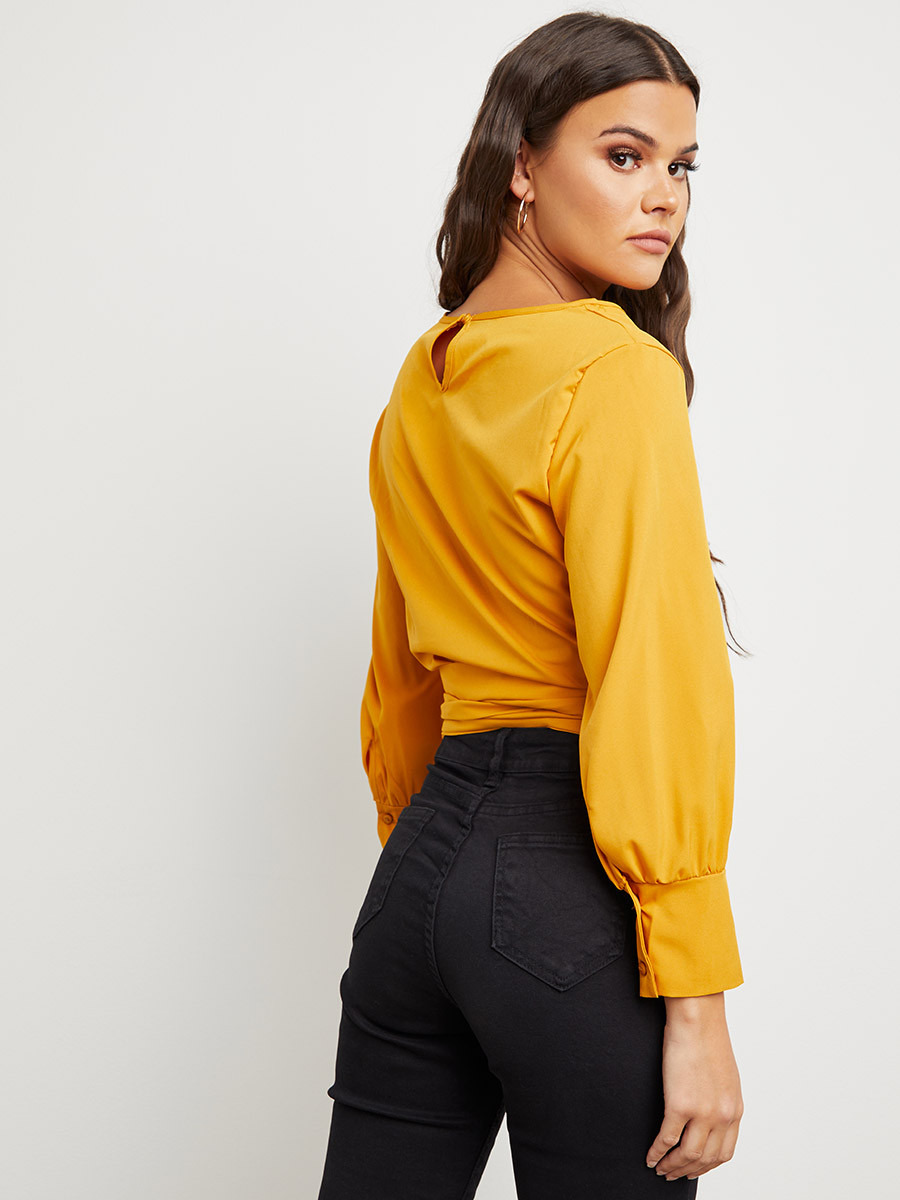 بلوزة قصيرة بربطة خصر من ستايلي-women-clothing-shirtsandblouses-blouses-image-3