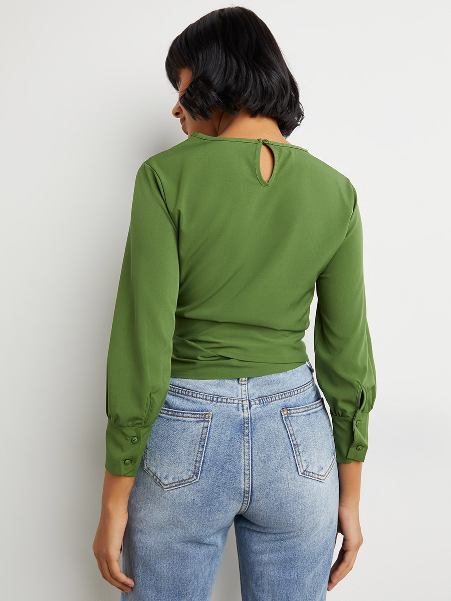 بلوزة قصيرة بربطة خصر من ستايلي-women-clothing-shirtsandblouses-blouses-image-3