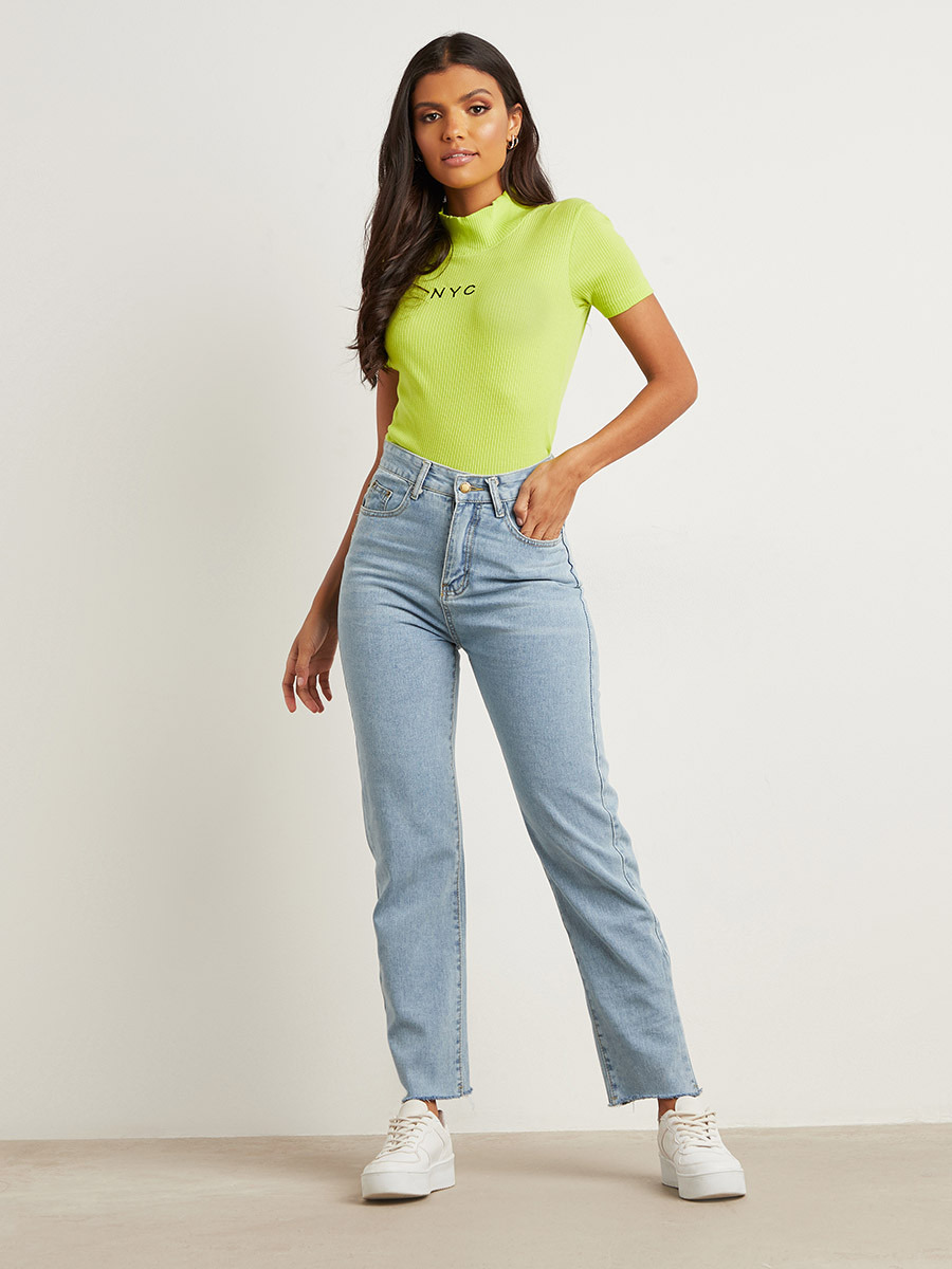 بنطلون جينز بأرجل مستقيمة من ستايلي-women-clothing-bottoms-jeans-image-1