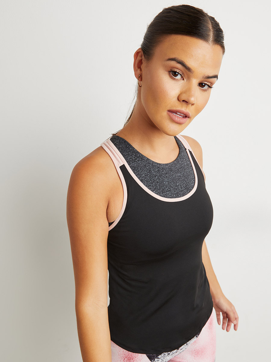 Styli Open Back Contrast Detail Active Vest-sports-women-clothing-tshirtsandvests-image-2