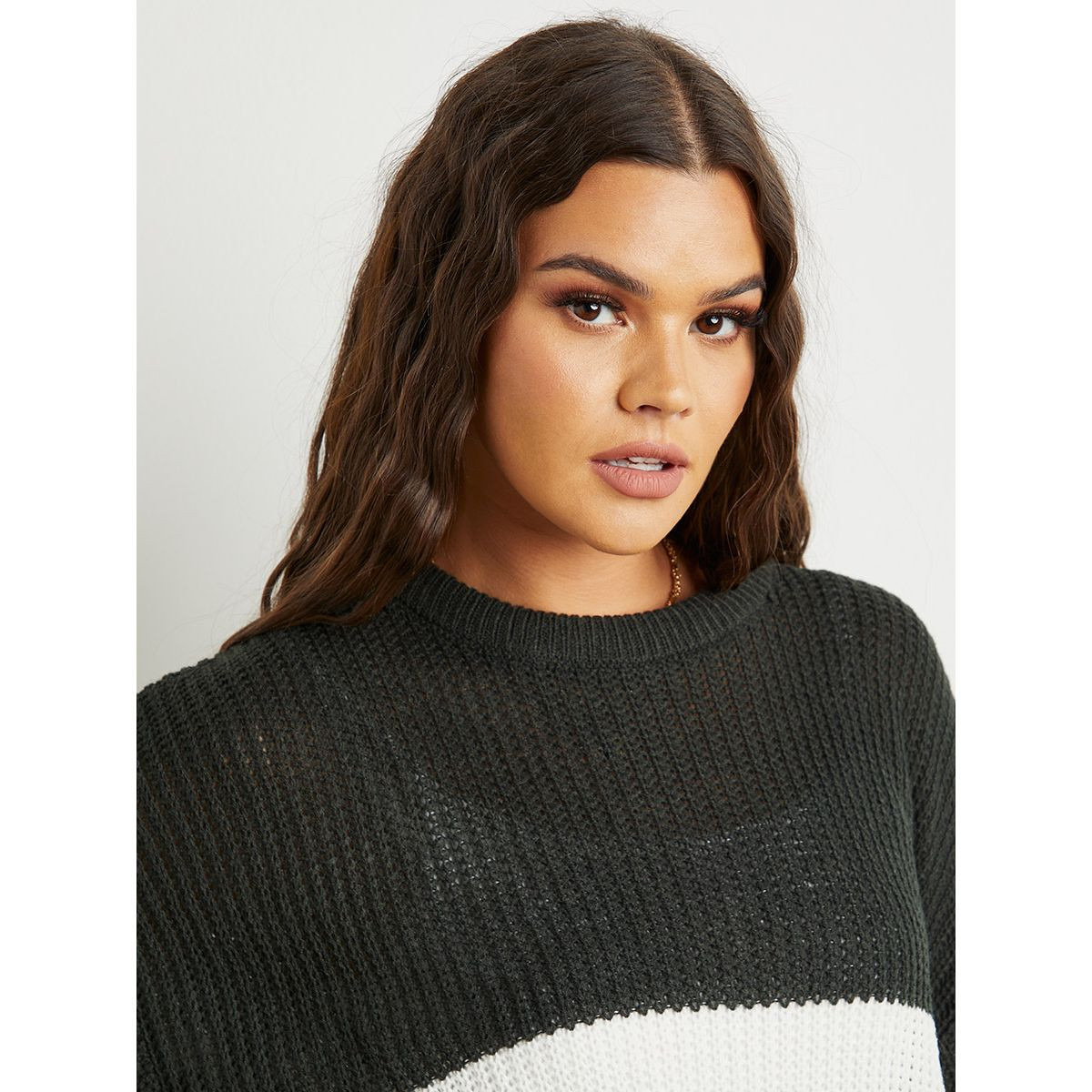 Styli Striped Long Sleeves Oversized Sweater-women-winterwear-cardigansandjumpers-jumpers-image-3