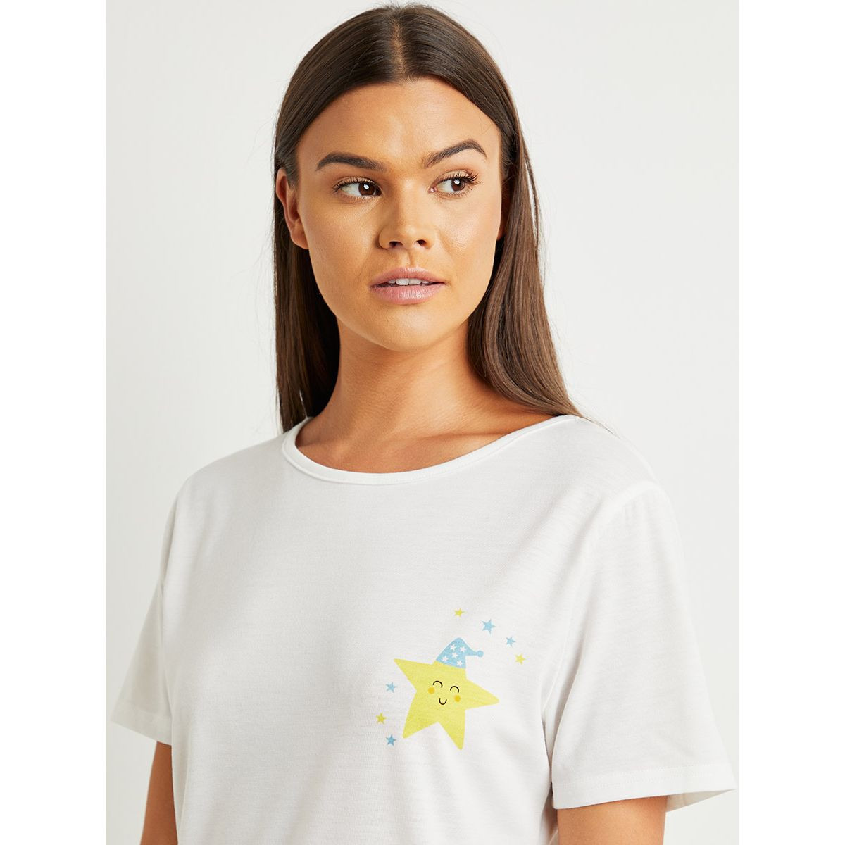 مجموعة من تيشيرت مطبوع وبنطلون بيجاما من ستايلي-women-clothing-nightwear-pyjamas-longsets-image-6
