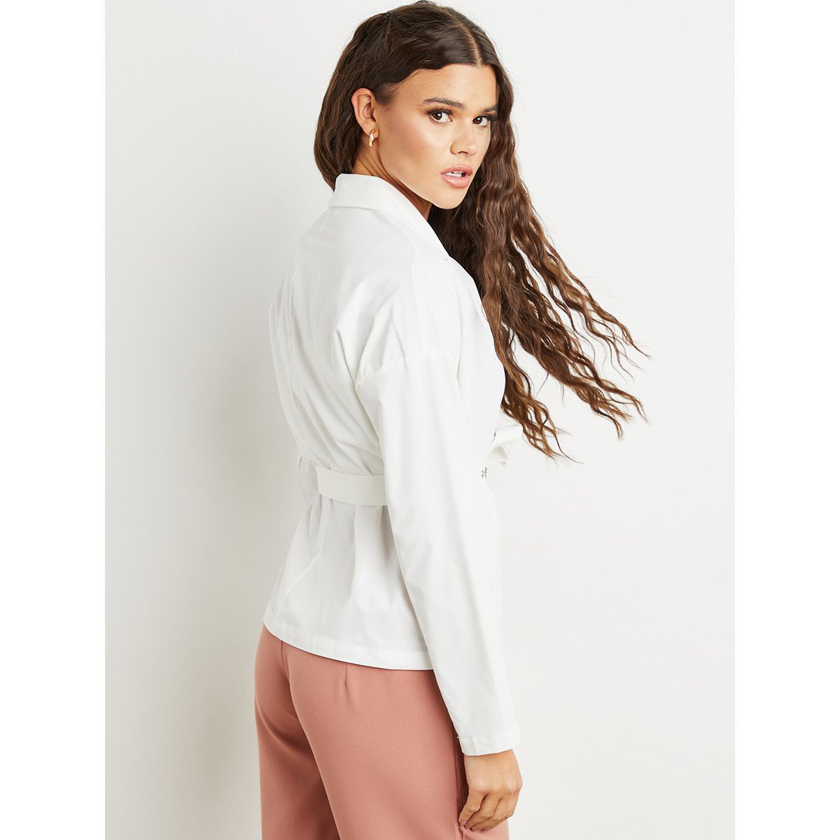 Styli Regular Length Blazer with Belt -women-clothing-coatsandjackets-blazers-image-4