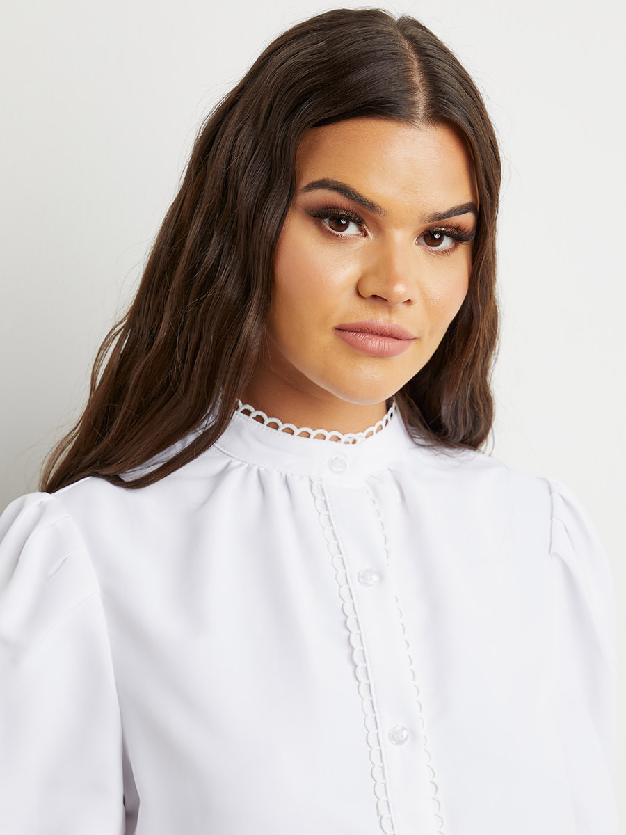 بلوزة بأزرار وأكمام منفوخة من ستايلي-women-clothing-shirtsandblouses-blouses-image-3