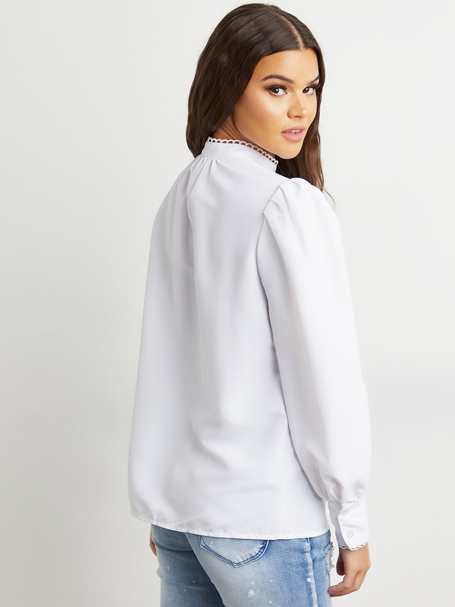 بلوزة بأزرار وأكمام منفوخة من ستايلي-women-clothing-shirtsandblouses-blouses-image-4