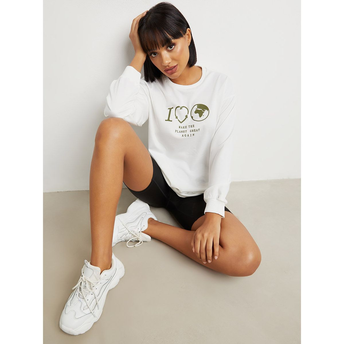 سويت شيرت مطبوع بأكمام طويلة من ستايلي-women-clothing-hoodiesandsweatshirts-sweatshirts-image-1