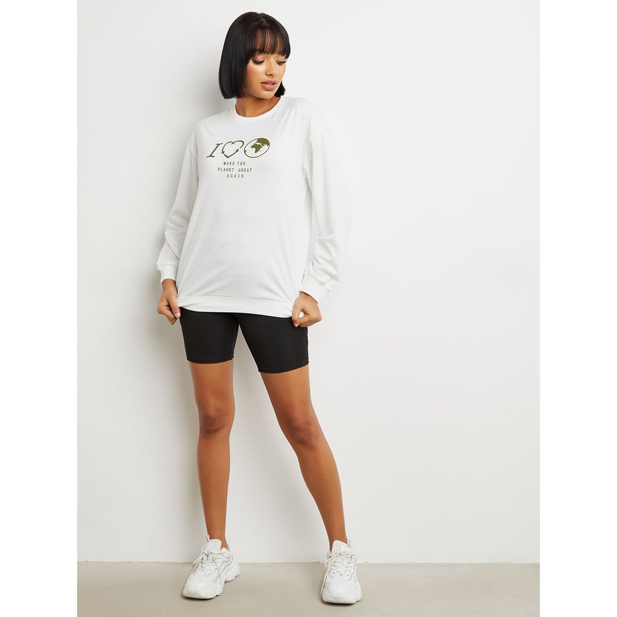 Styli Make The Planet Great Again Slogan Print Sweatshirt-women-clothing-hoodiesandsweatshirts-sweatshirts-image-2