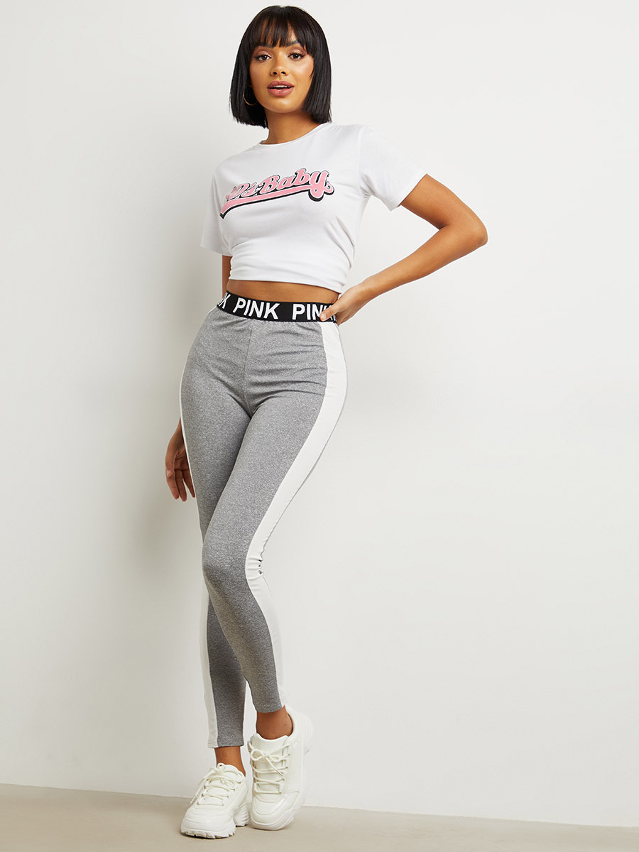 ليقنز مطبوع بتفاصيل جانبية من ستايلي-women-clothing-bottoms-leggings-image-2