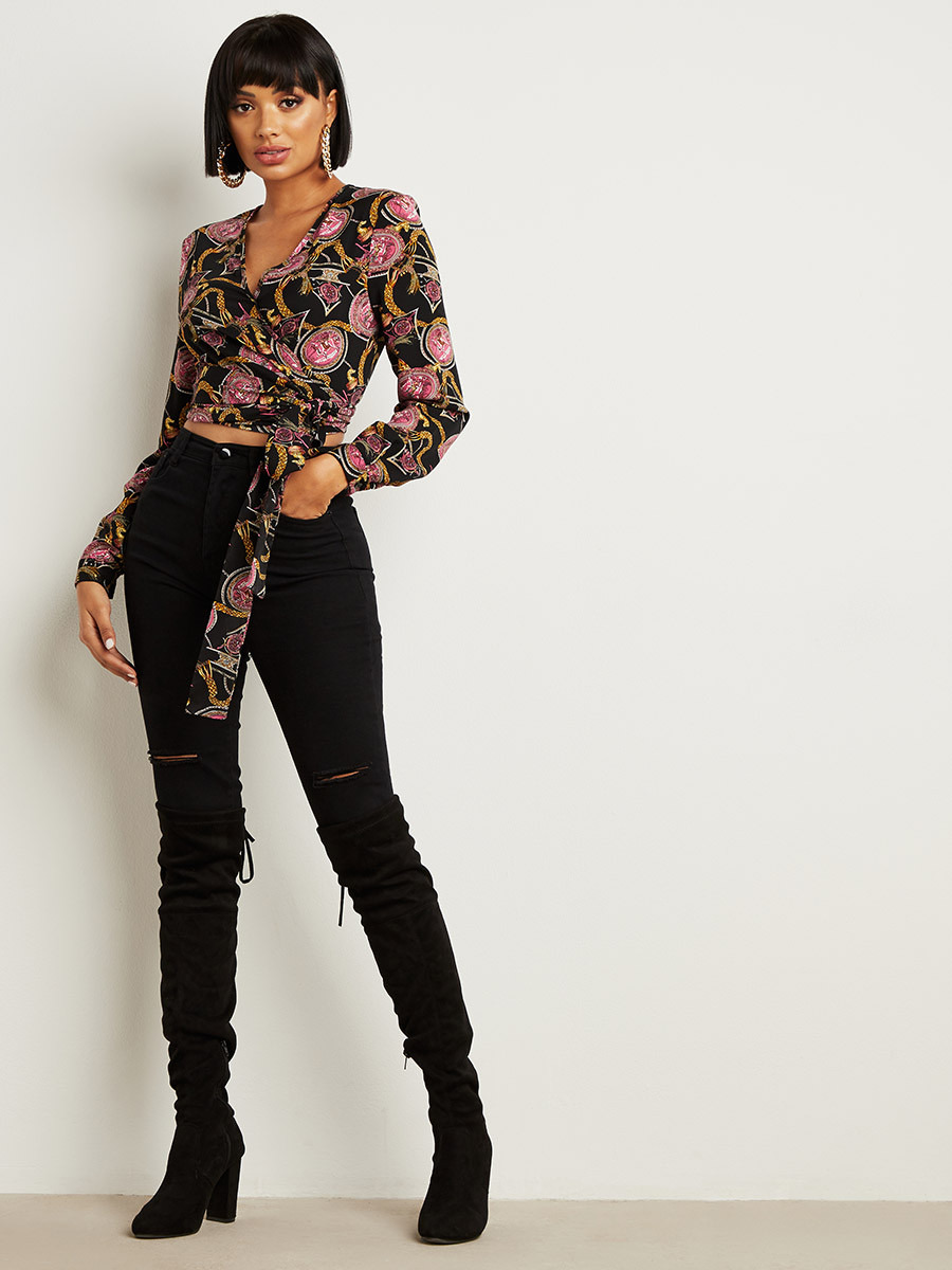 بلوزة مطبوعة بأكمام طويلة من ستايلي-women-clothing-shirtsandblouses-blouses-image-4