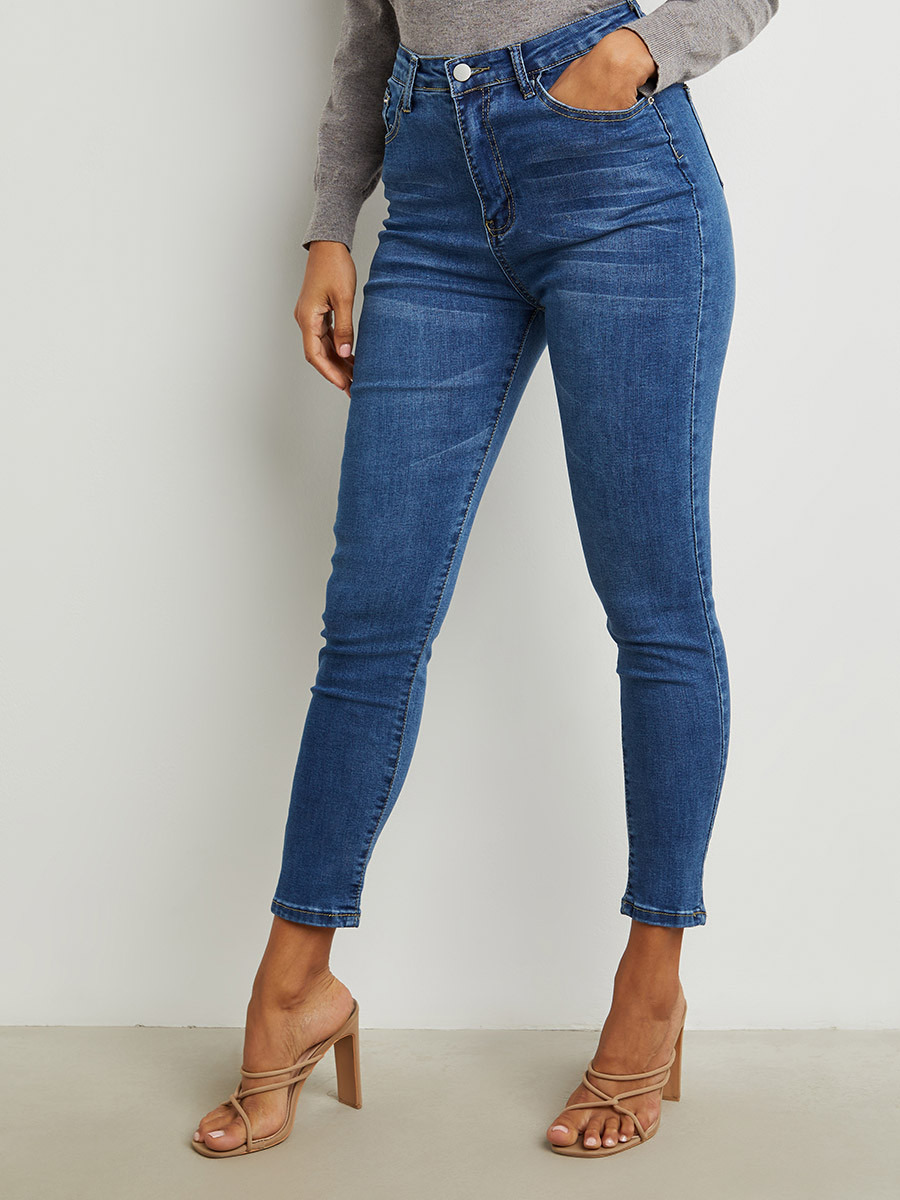 Styli Whisker Detail Skinny Fit Jeans with Belt Loops-women-clothing-bottoms-jeans-image-1