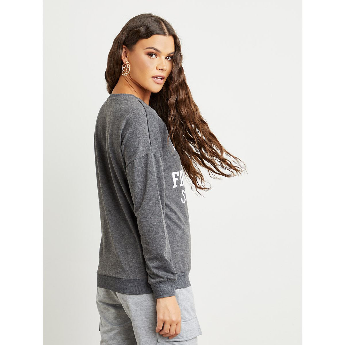 سويت شيرت مطبوع بأكمام قصيرة من ستايلي-women-clothing-hoodiesandsweatshirts-sweatshirts-image-5