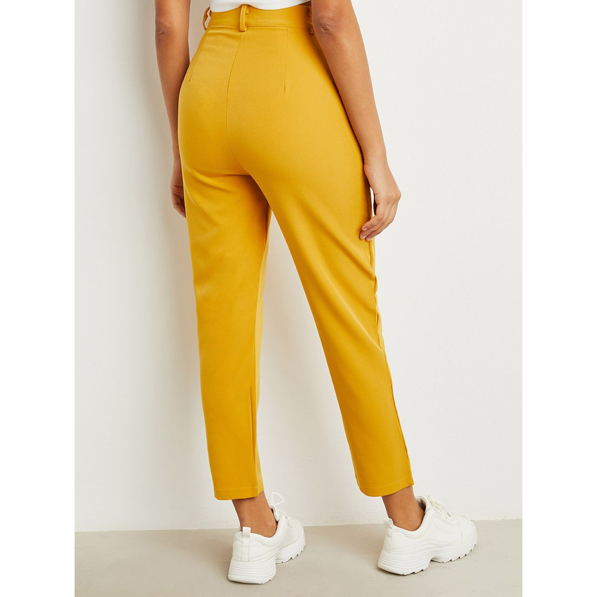 Styli Slim Fit Trouser with Hook-Zip Closure-women-clothing-trousers-image-3